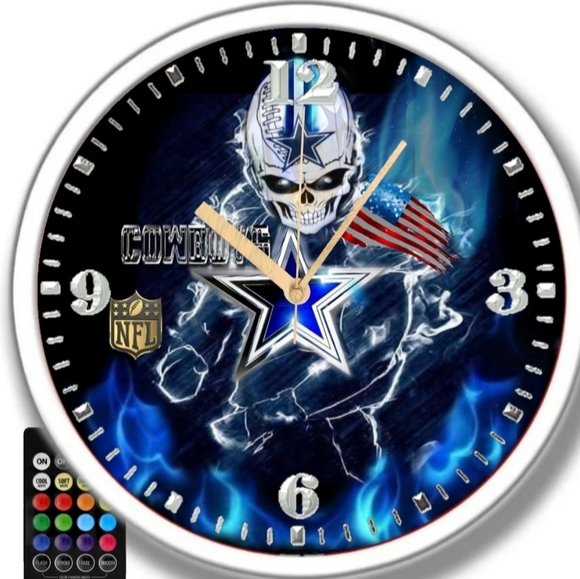 Dallas Cowboys led lights clock personalized - Picture 2 of 2